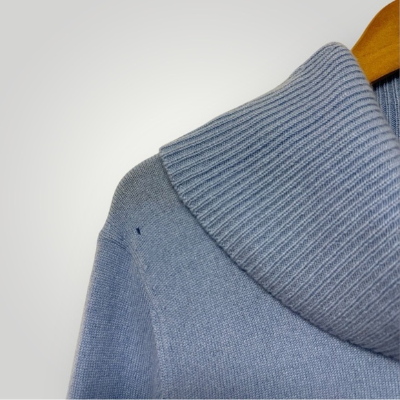 TALBOTS Cashmere Sweater Cowl Neck Sz 2X Blue - Picture 5 of 15